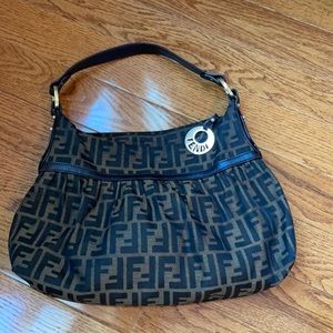 !! Fendi Zucca Borsa Chef Hobo Bag